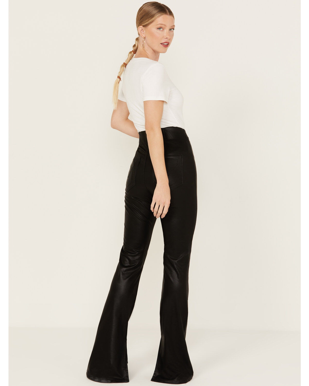 Image #3 - Show Me Your Mumu Women's Nashville Pull-On Faux Leather Flare Pants, , hi-res
