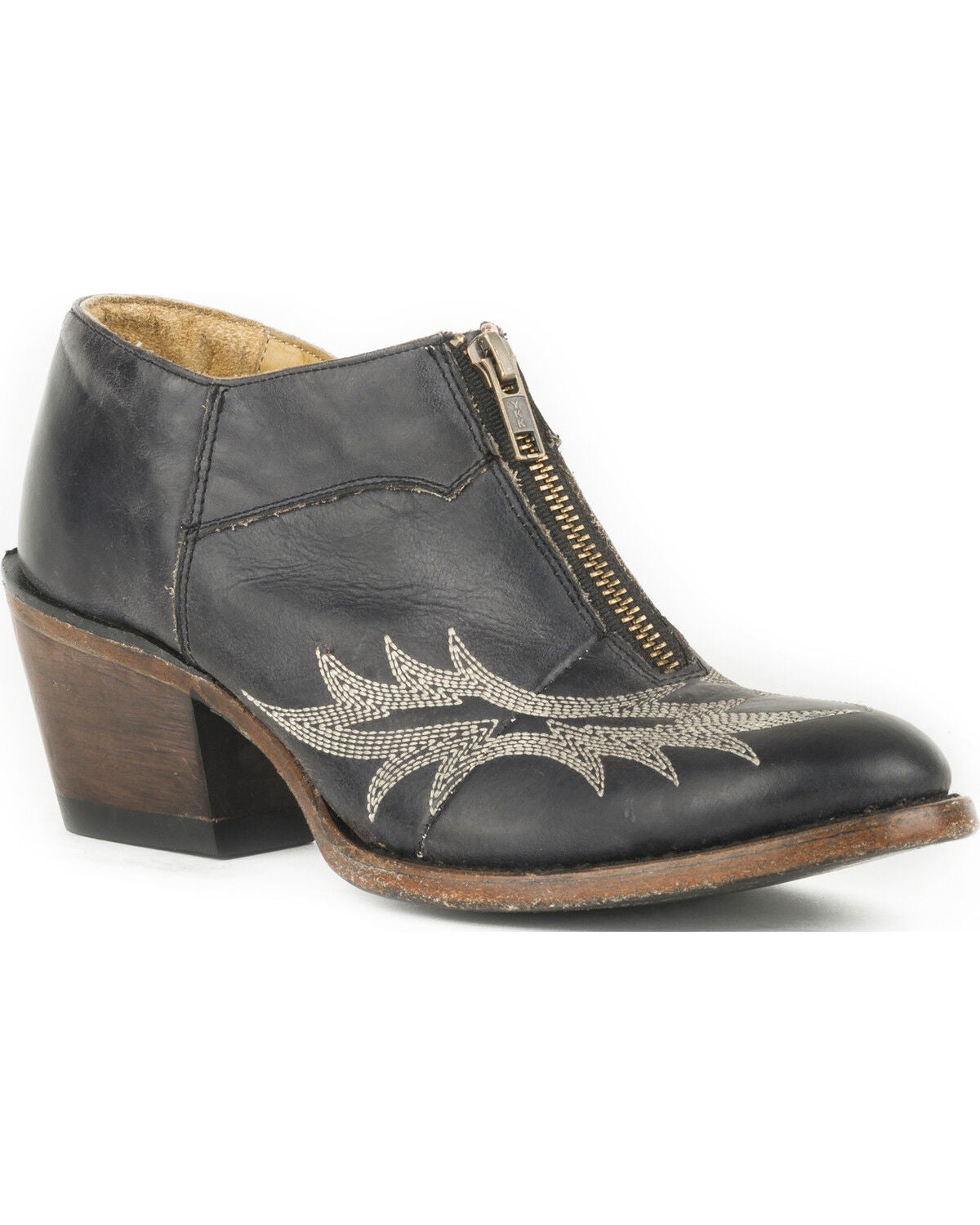 Stetson Women's Nicole Short Western Boots - Round Toe, Black, hi-res