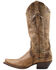Image #3 - Dan Post Women's Greta Crackle Western Boots - Snip Toe, Tan, hi-res