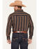 Image #4 - Ely Walker Men's Striped Long Sleeve Pearl Snap Western Shirt, Black, hi-res