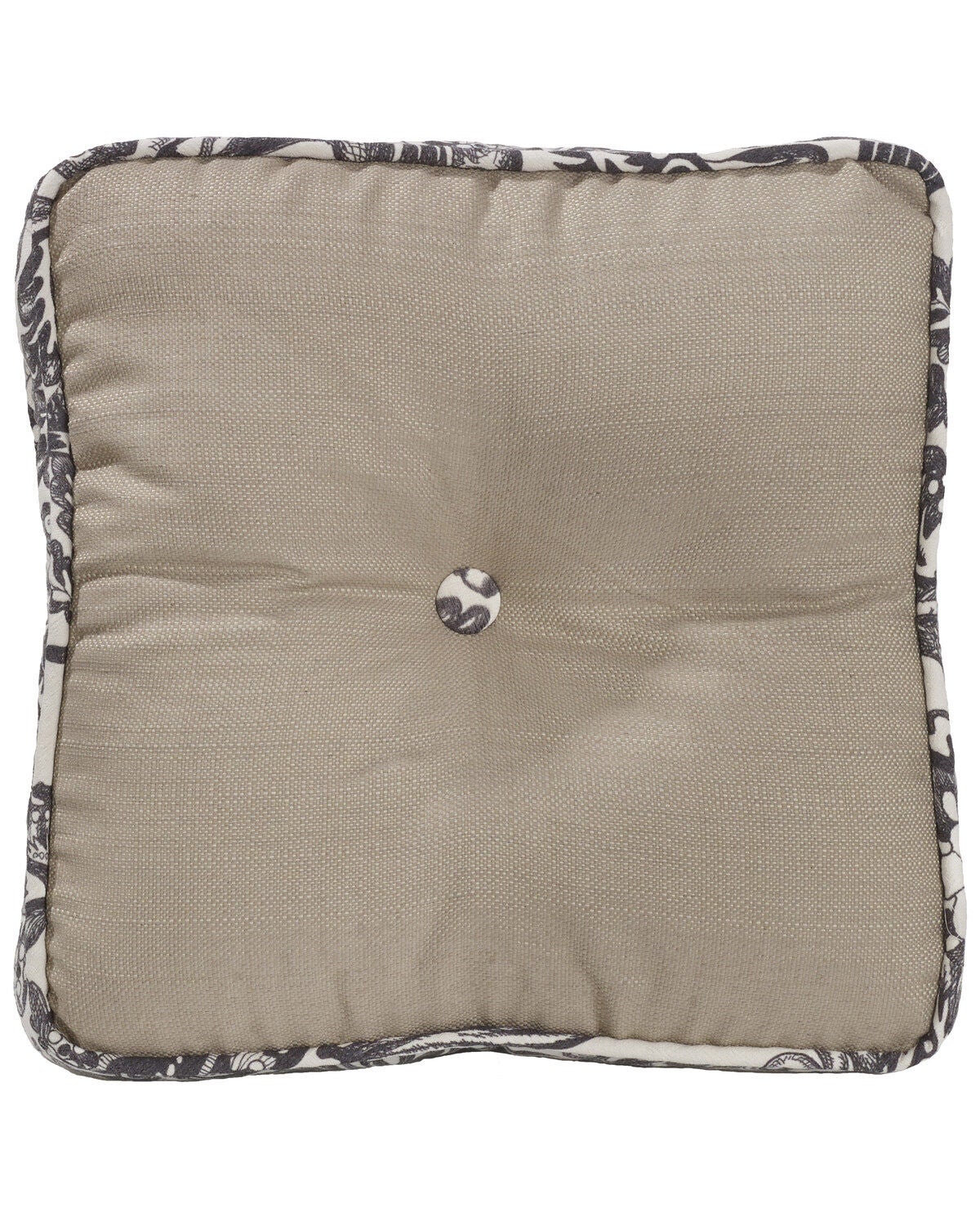 HiEnd Accents Augusta Button Boxed Pillow, Khaki, hi-res