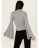 Image #4 - Shyanne Women's Mock Neck Long Bell Sleeve Top, Slate, hi-res