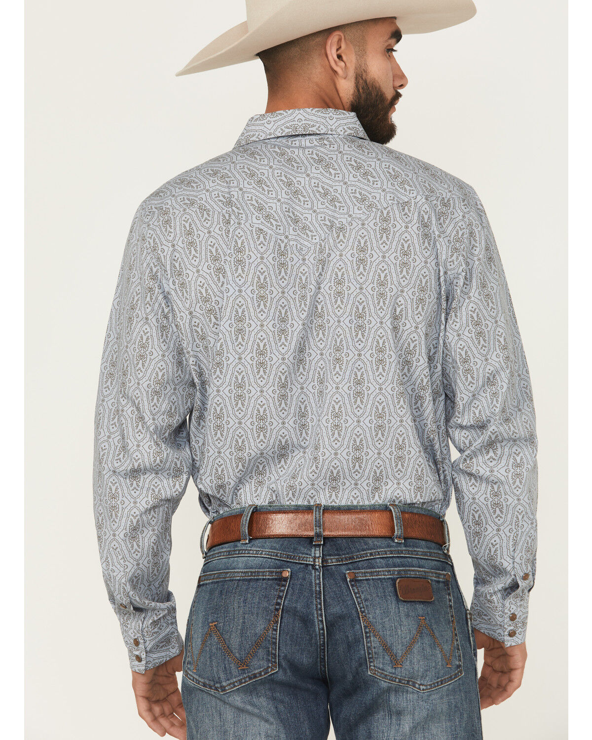 Gibson Trading Co Men's Ride The Wind Medallion Print Long Sleeve Snap Stretch Western Shirt