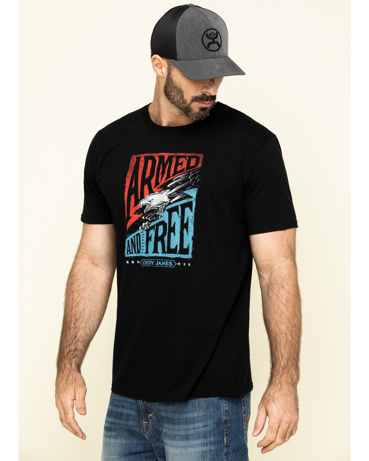 Image #3 - Cody James Men's Armed And Free Graphic T-Shirt , , hi-res