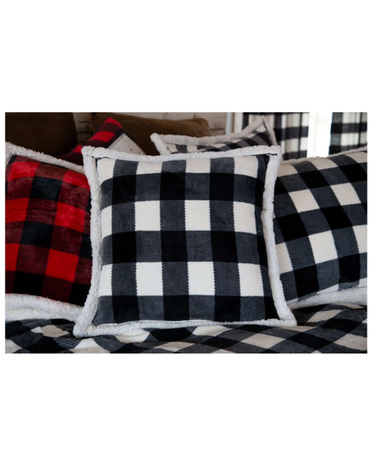 Image #3 - Carstens Home Lumberjack Plaid Print Twin Bedding Set, White, hi-res