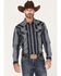 Image #1 - Cody James Men's Hull Vintage Stripe Long Sleeve Pearl Snap Western Shirt , Blue, hi-res
