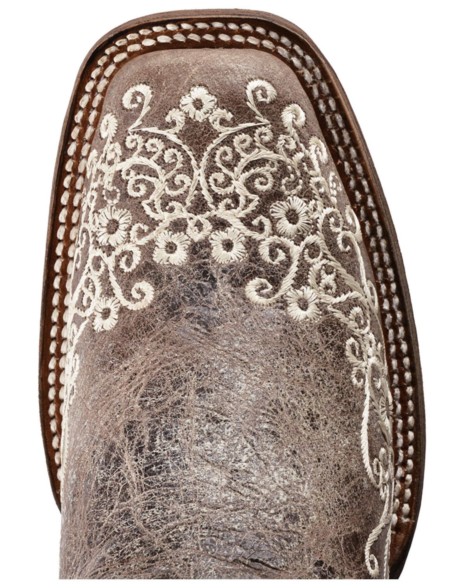Corral Women s Brown Crater Embroidered Western Boots Square Toe Boot Barn