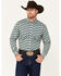 Image #1 - RANK 45® Men's Abstract Geo Print Long Sleeve Button-Down Shirt, Medium Blue, hi-res