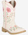 Image #1 - Smoky Mountain Little Girls' Desert Bloom Western Boots - Broad Square Toe, Ivory, hi-res