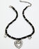 Shyanne® Women's Rhinestone Heart Boot Bracelet, Black, hi-res