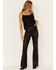 Idyllwind Women's Leather Flare Pants, Black, hi-res