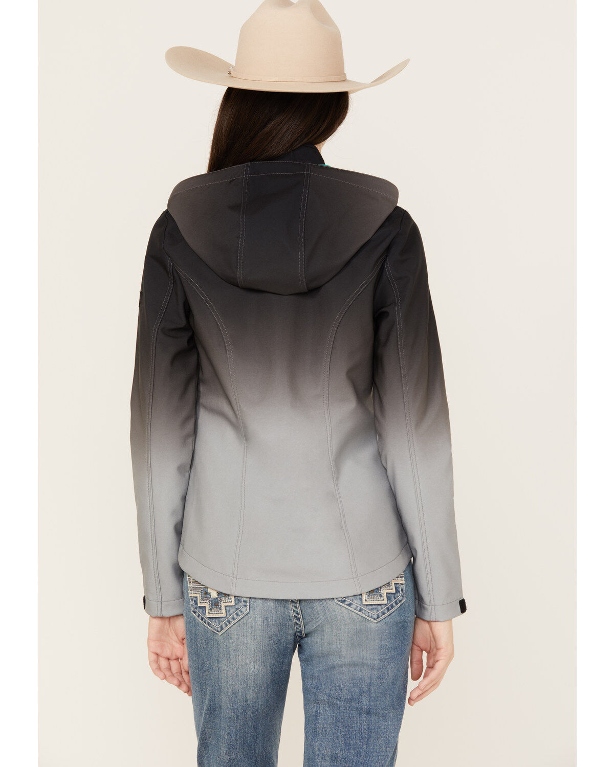 Image #4 - RANK 45® Women's Ombre Melange Softshell Jacket, Grey, hi-res
