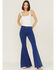 Image #1 - Shyanne Women's Blue High Rise Super Flare Jeans, Blue, hi-res