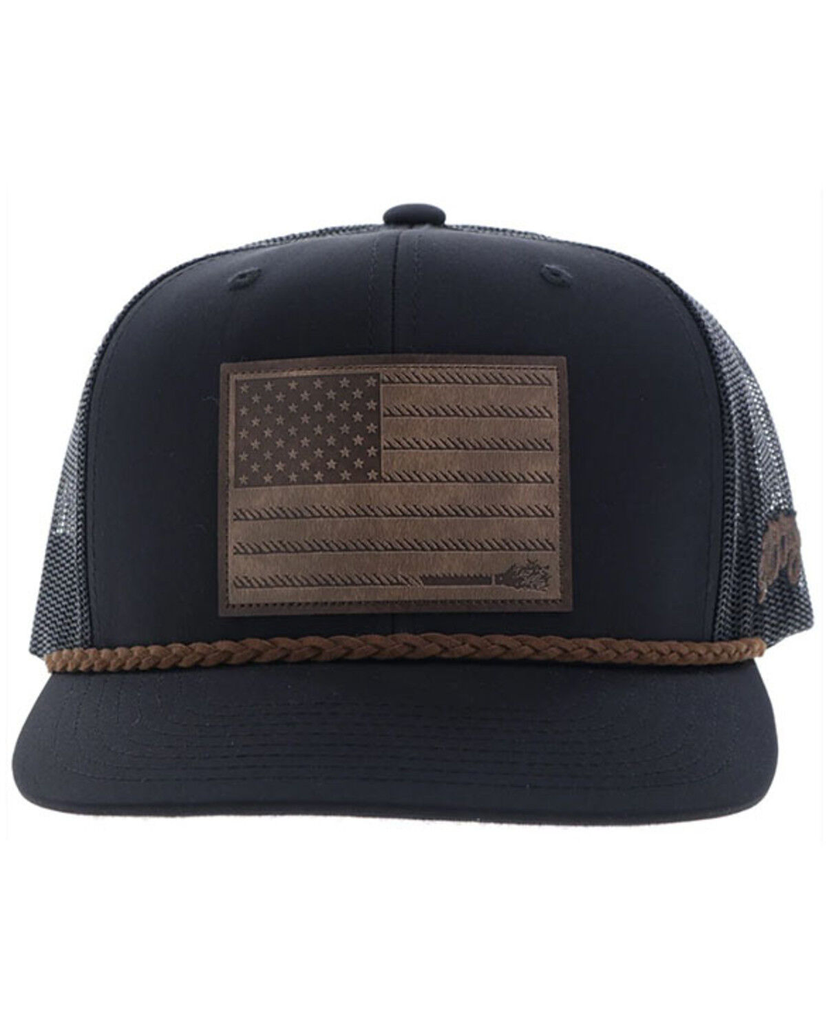 Image #3 - Hooey Men's Liberty Roper Trucker Cap, Black, hi-res