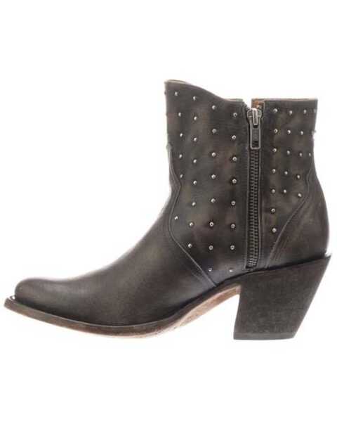 Image #3 - Lucchese Women's Harley Fashion Booties - Round Toe, Chocolate, hi-res