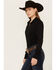 Image #2 - Ariat Women's Solid Long Sleeve Button-Down Performance Western Shirt, Black, hi-res