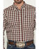 Image #3 - Ariat Men's Wrinkle Free Atlas Plaid Print Fitted Long Sleeve Button-Down Western Shirt, Brown, hi-res