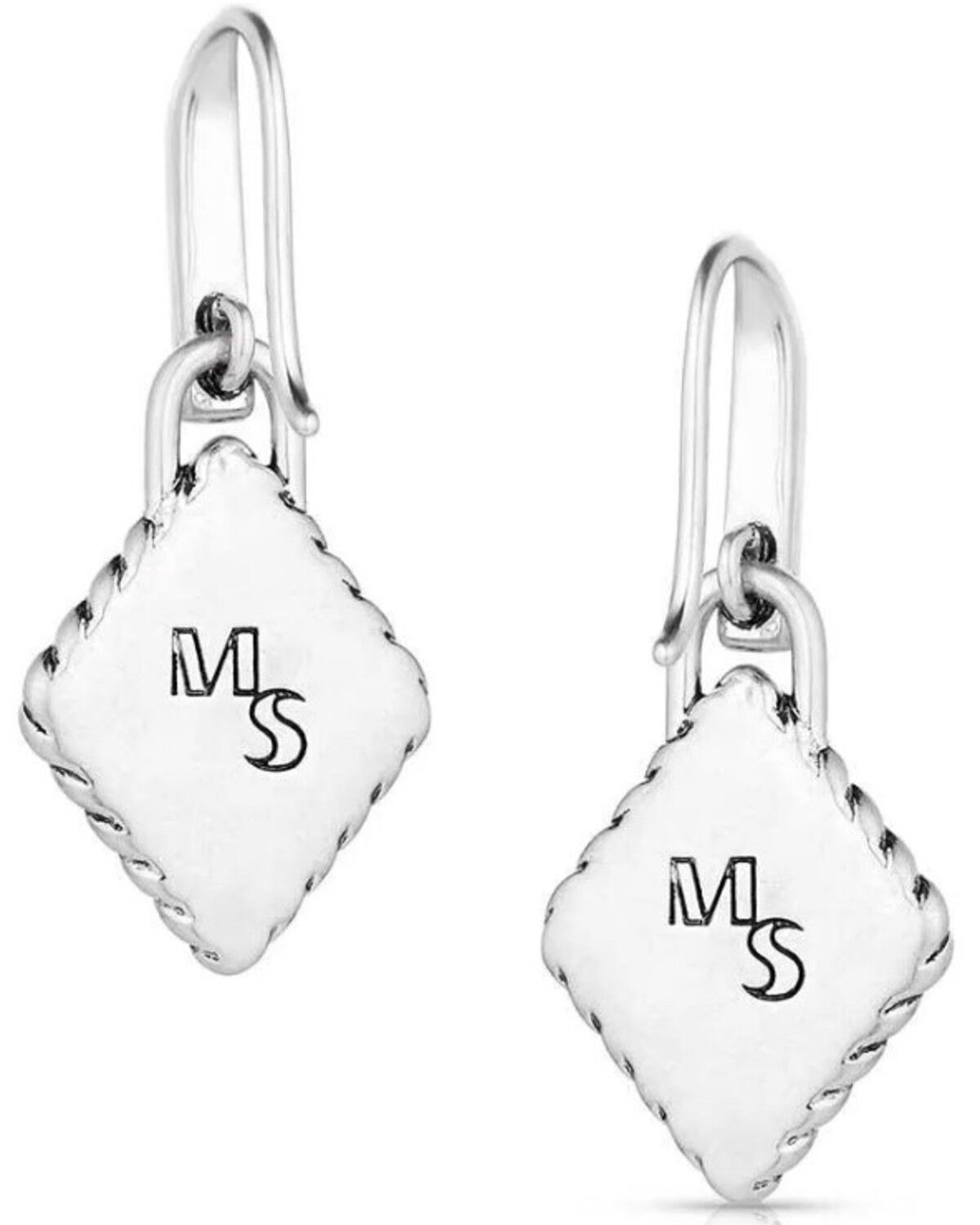Image #2 - Montana Silversmiths Women's High Noon Cobblestone Earrings, Silver, hi-res