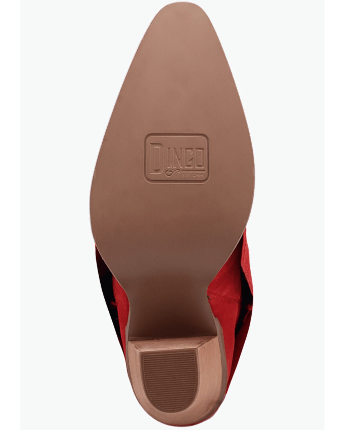 Image #7 - Dingo Women's Buckle Bunny Tall Western Boots - Round Toe, Red, hi-res