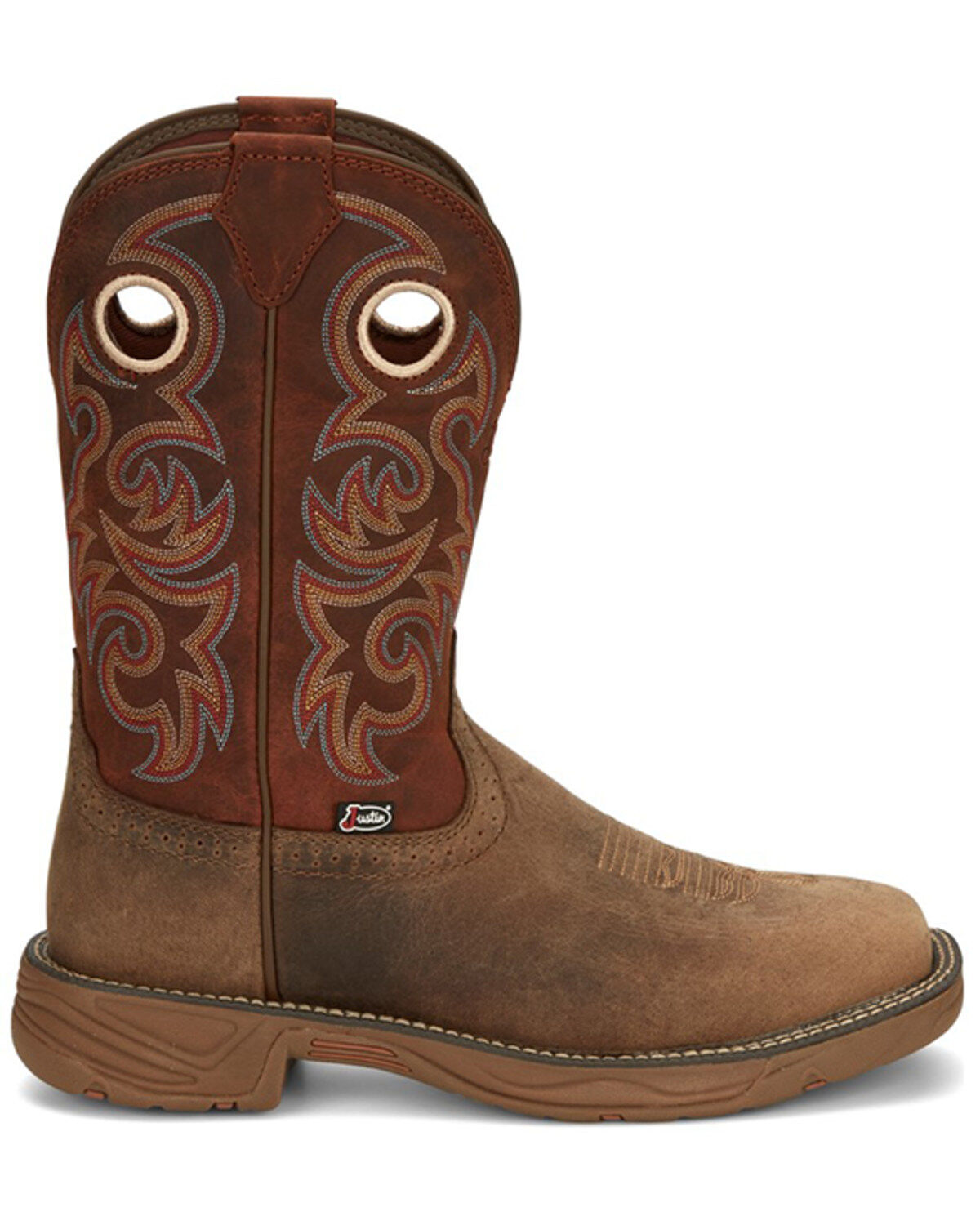 Image #2 - Justin Men's Rush Western Boots - Broad Square Toe, Tan, hi-res