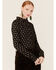Image #1 - Stetson Women's Horse Pattern Long Sleeve Snap Western Shirt, Black, hi-res