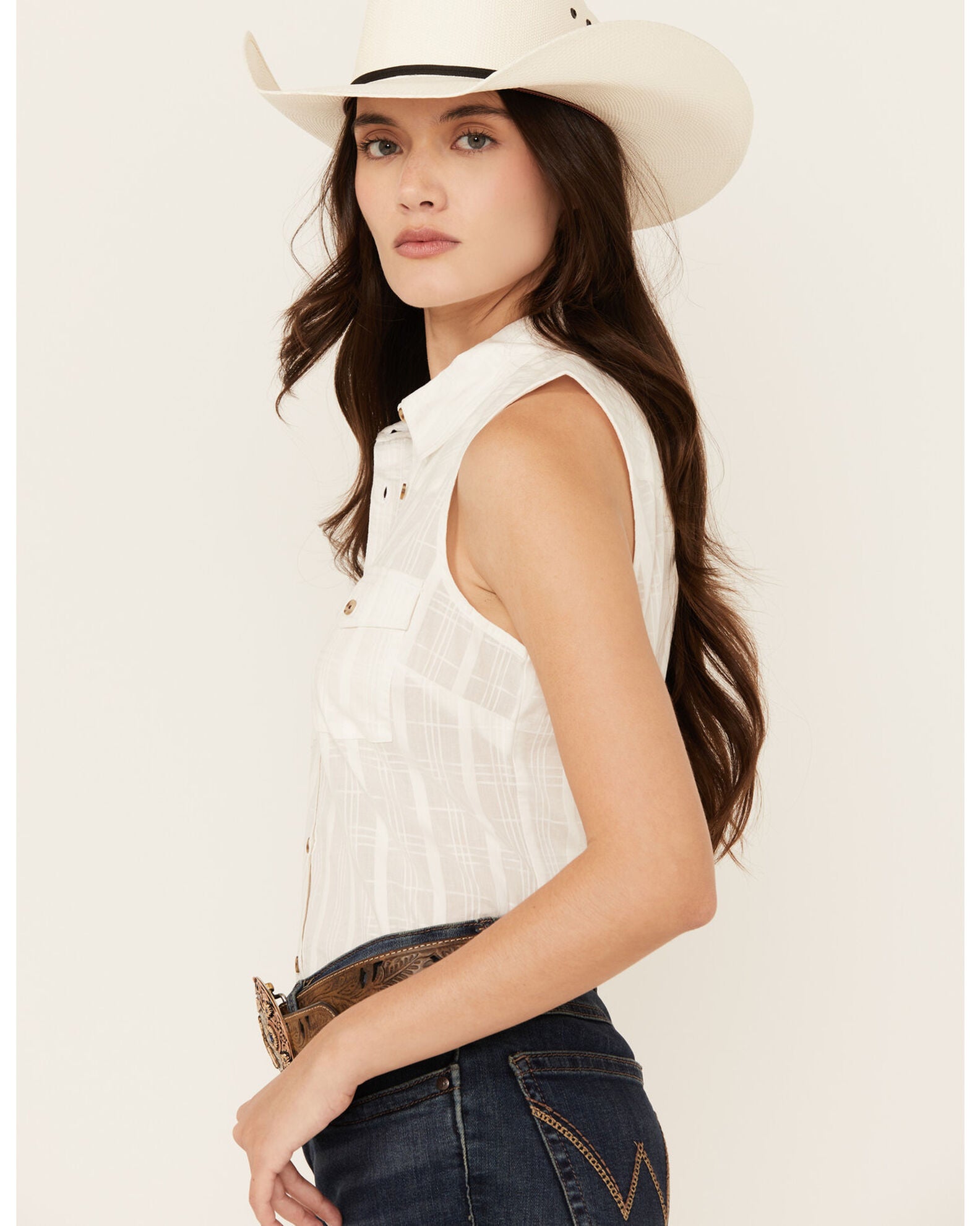 Shyanne Cotton Button Down Top - Blue