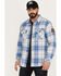 Howitzer Men's Fleet Western Flannel Shirt, Blue, hi-res