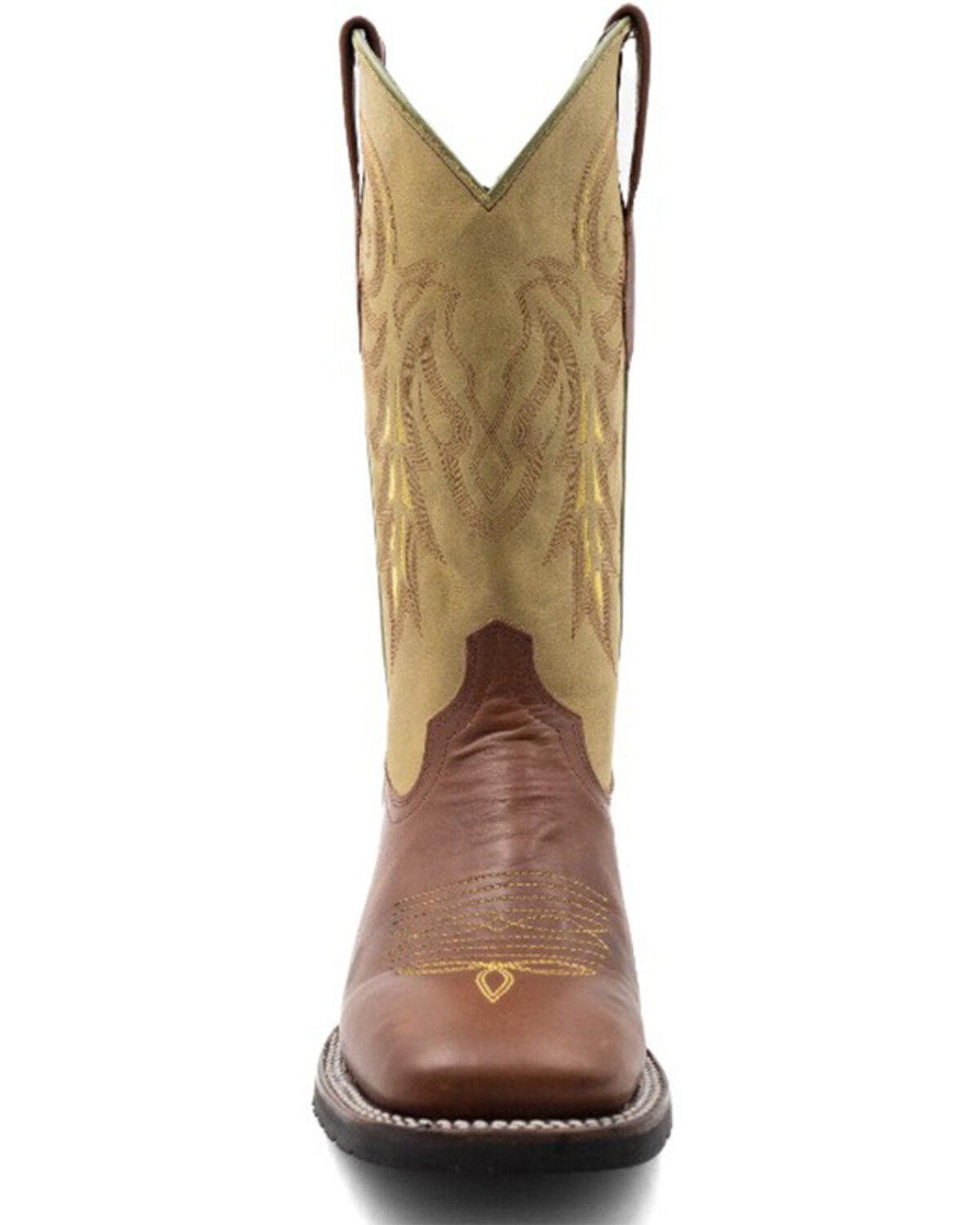 Image #4 - Ferrini Men's Maverick Western Boots - Broad Square Toe, Lt Brown, hi-res