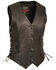 Image #1 - Milwaukee Leather Women's Snap Front Vest With Thin Braid - 3X, Black, hi-res