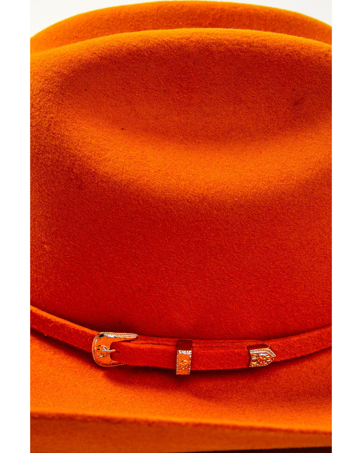 Image #2 - Serratelli Cattleman Felt Cowboy Hat, Orange, hi-res