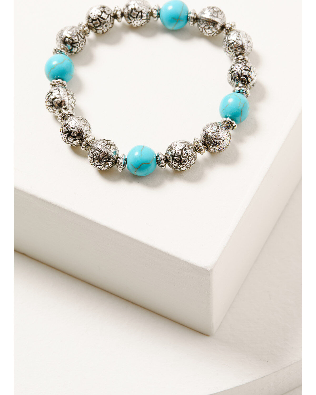 Image #4 - Shyanne Women's Silver Concho & Multicolored Beaded 4-piece Bracelet Set, Silver, hi-res