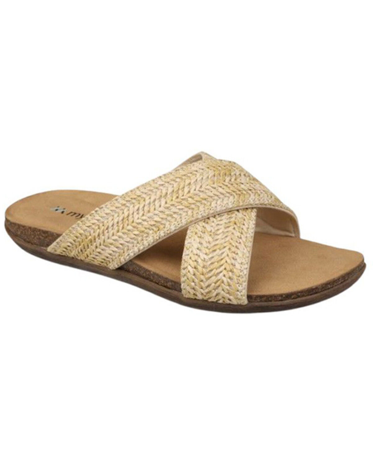 Image #1 - Mykos Women's Leyla Crossband Sandals, Brown, hi-res