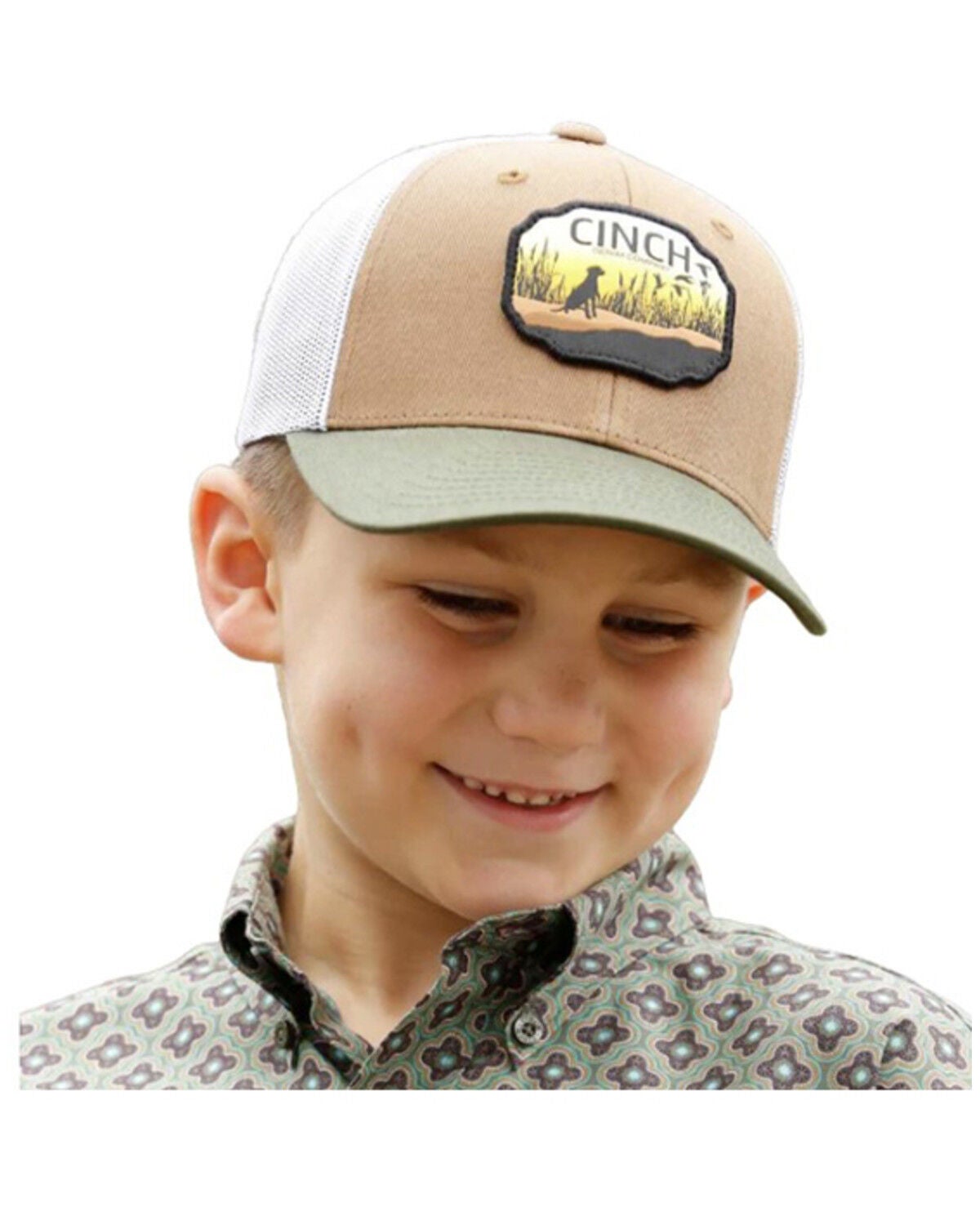 Cinch Boys' Hunting Logo Ball Cap, Purple, hi-res