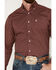 Ariat Men's Kenny Print Long Sleeve Button Down Stretch Western Shirt , Red, hi-res