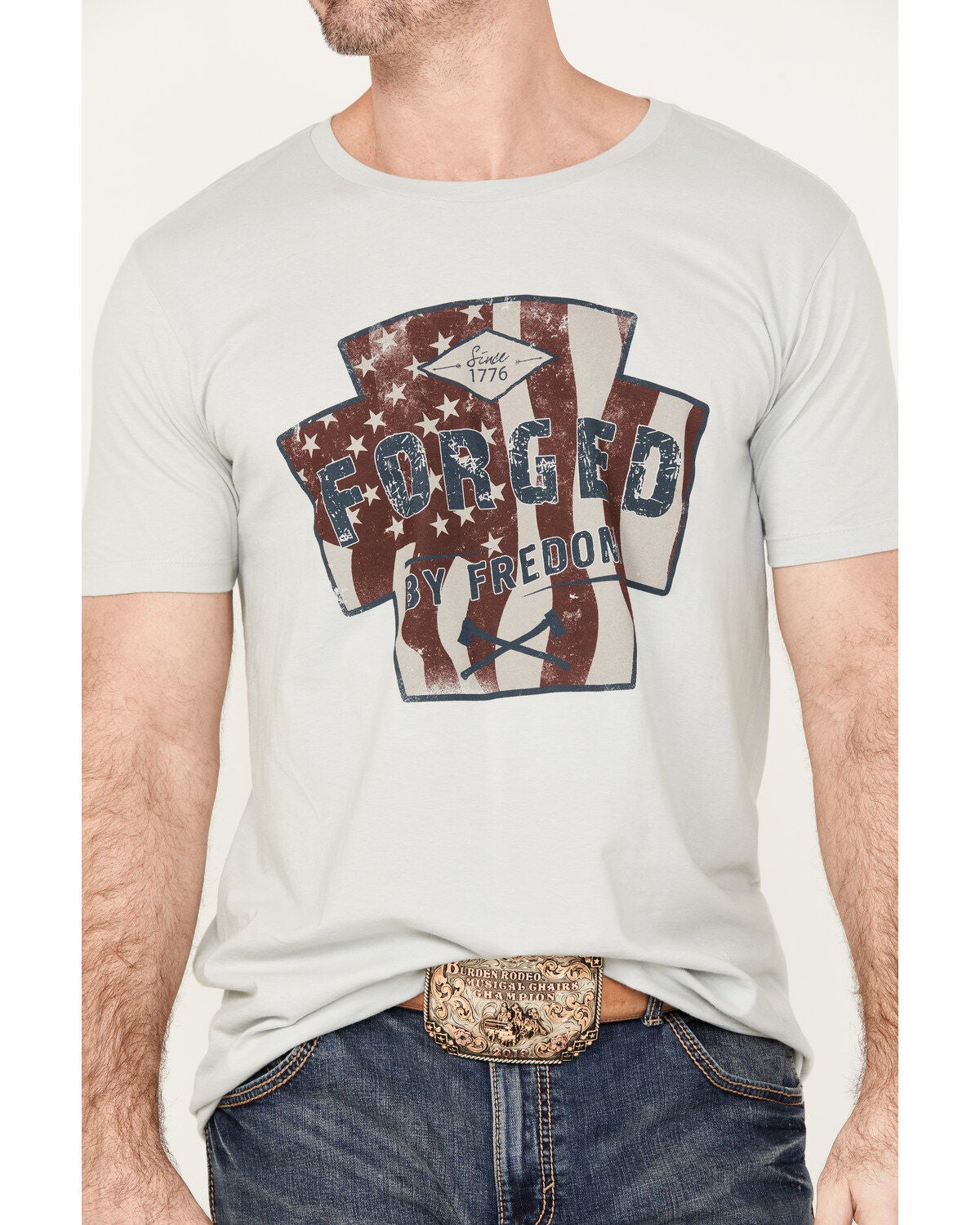 Image #3 - Cody James Men's Forged Short Sleeve Graphic T-Shirt, Light Grey, hi-res