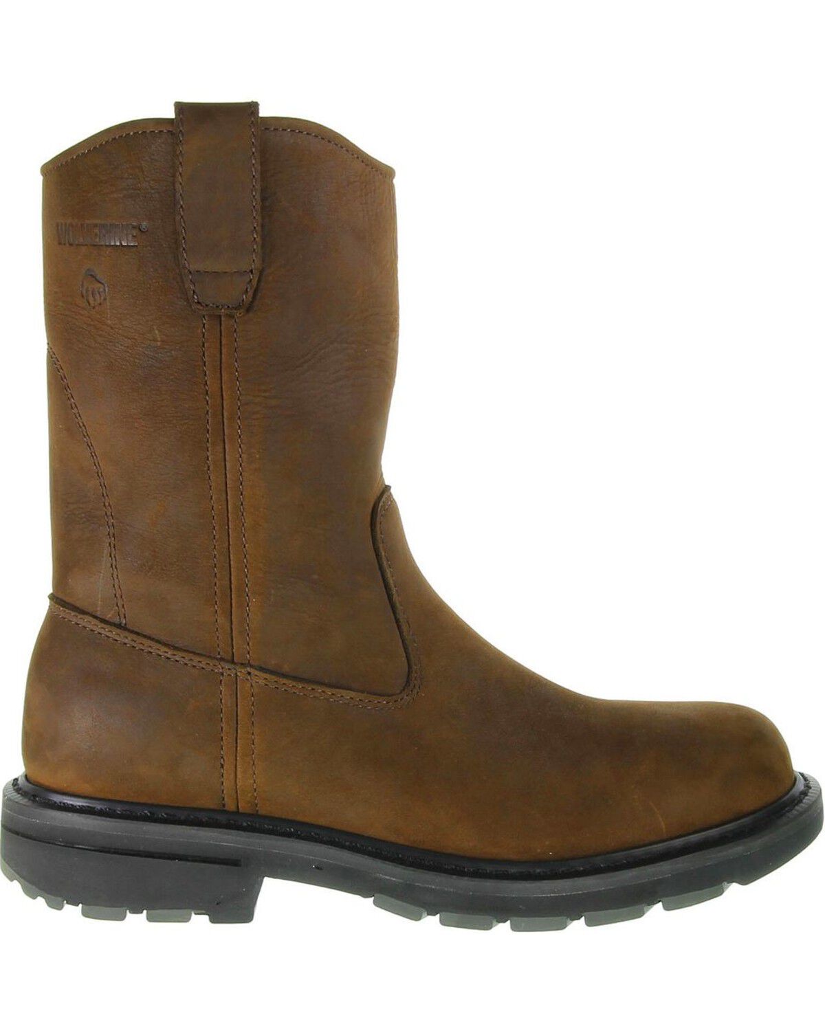 Image #8 - Wolverine Men's Steel Toe Wellington Work Boots, Brown, hi-res