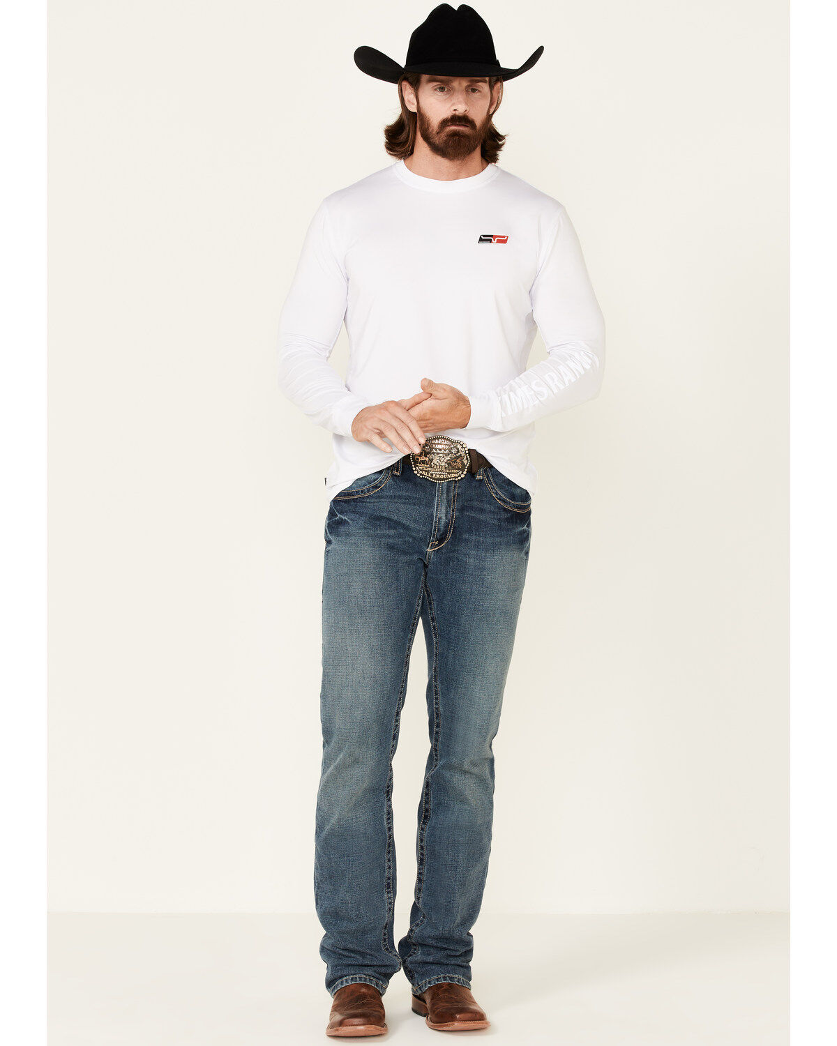 Image #2 - Kimes Ranch Men's White KR2 Performance Logo Long Sleeve T-Shirt, , hi-res