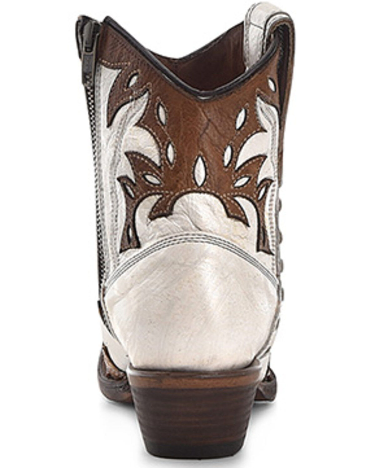 Image #4 - Circle G Women's Outlay Western Booties - Snip Toe, White, hi-res