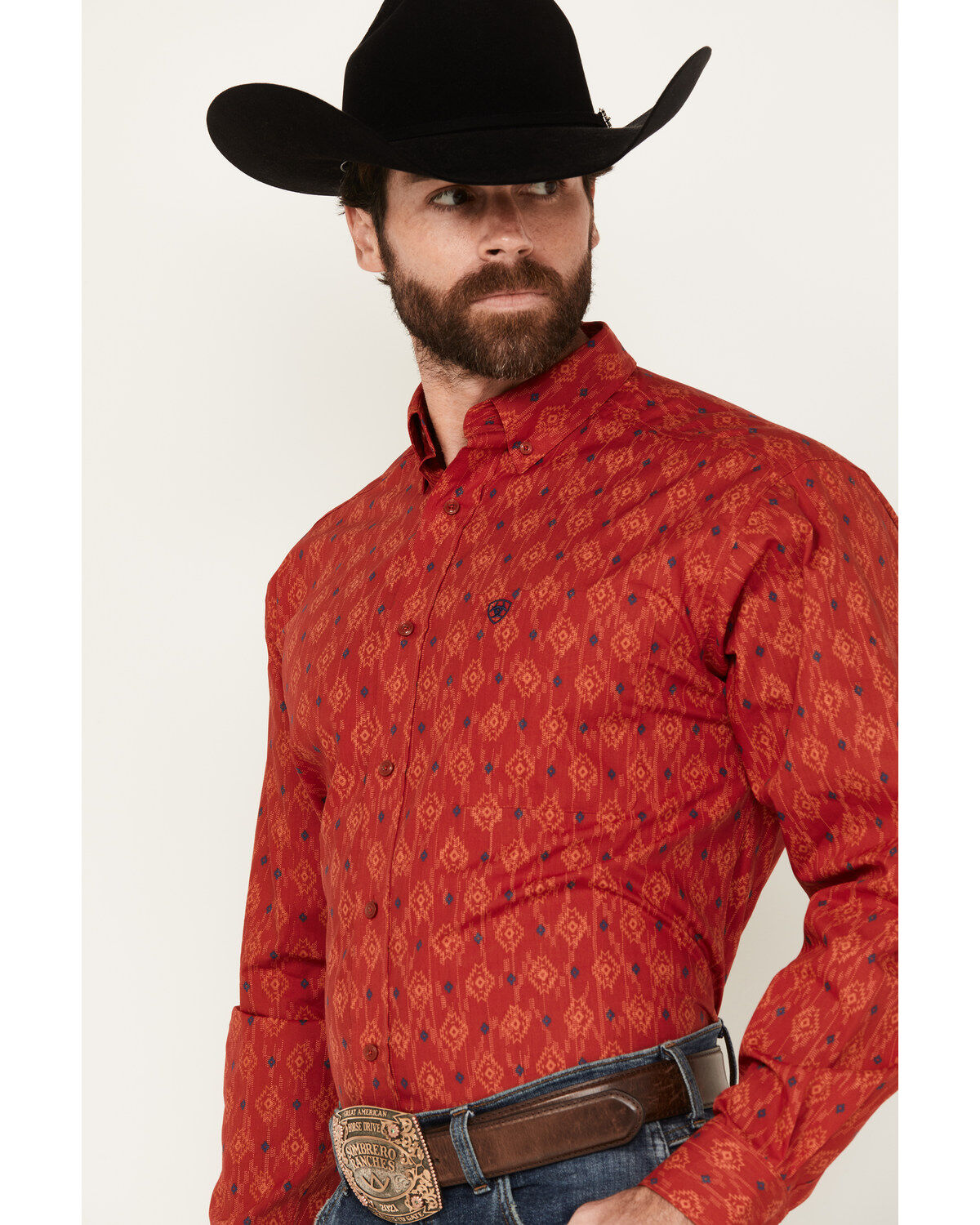 Product Name:  Ariat Men's Parsons Southwestern Print Long Sleeve Button-Down Western Shirt