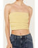 Free People Women's Boulevard Ruched Tube Top, Light Green, hi-res