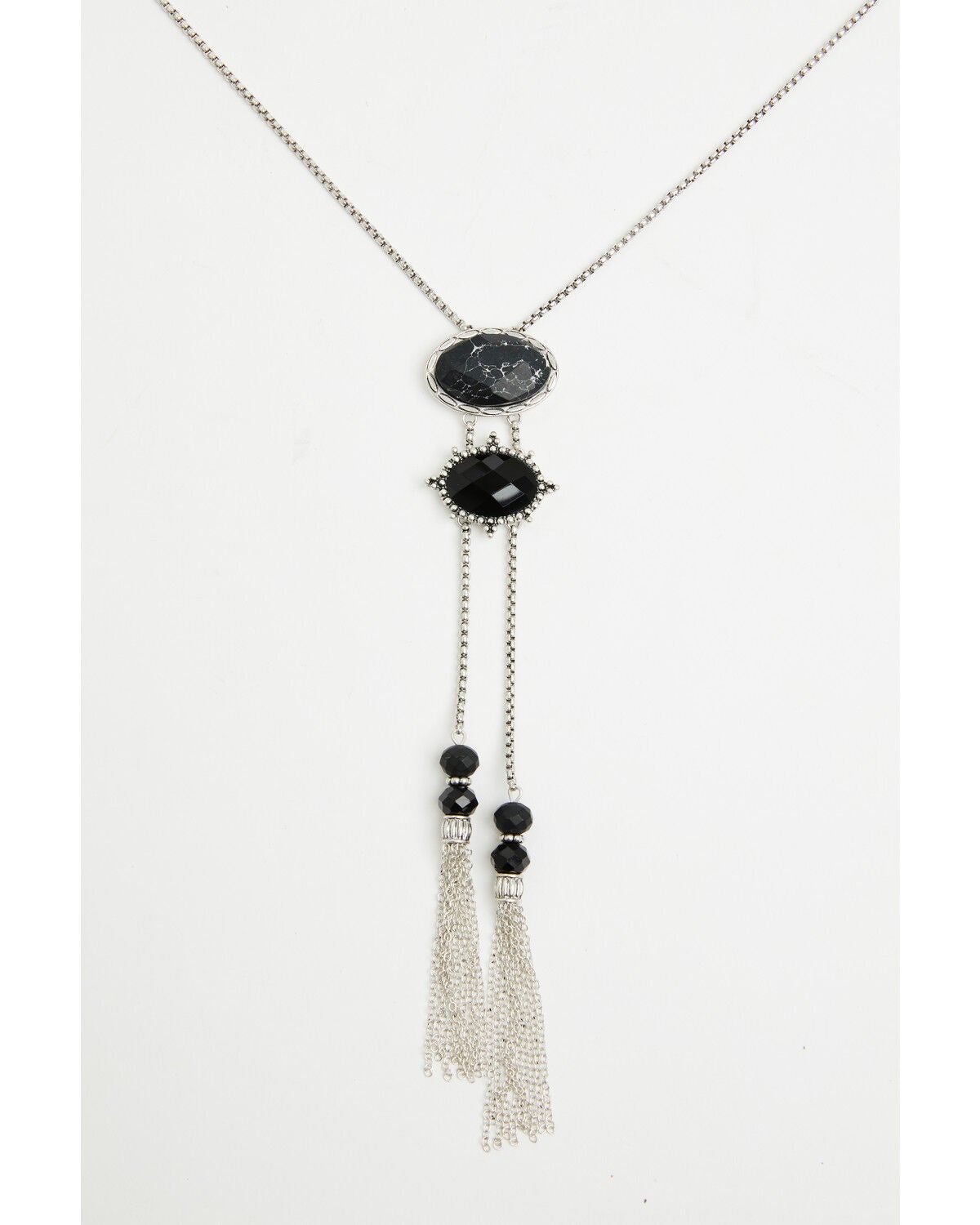 Image #2 - Lainey Wilson Women's Stone Tassel Bolo Necklace, Black, hi-res