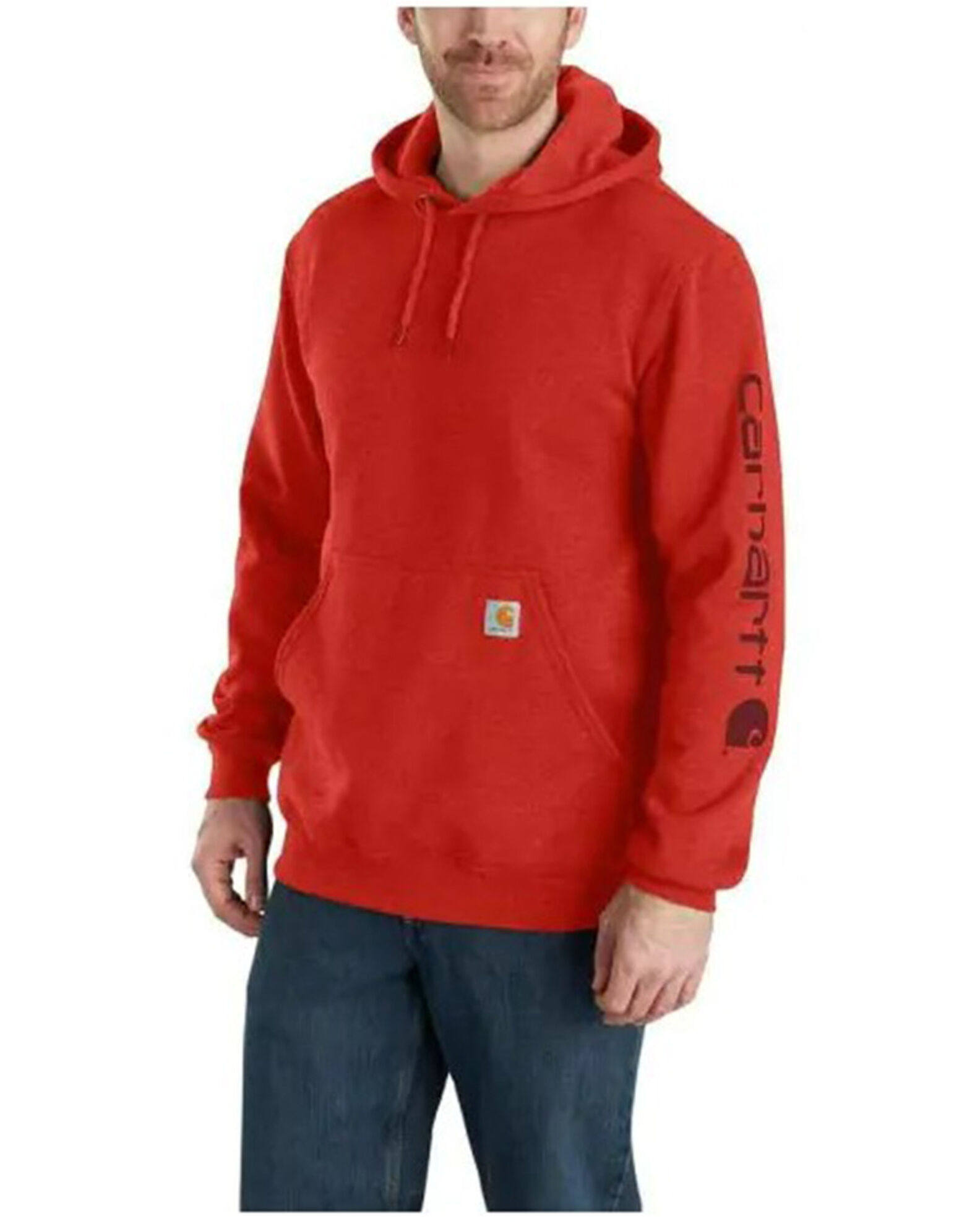 Orange carhartt on sale hoodie mens