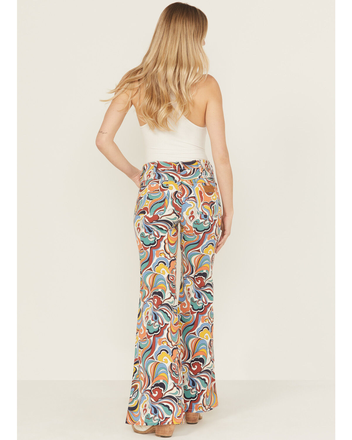 Product Name:  Wrangler Women's Latigo Printed High Rise Heritage Flare Stretch Denim Jeans