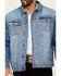 Image #2 - Wrangler Retro Men's Sherpa Lined Light Wash Denim Jacket, Light Wash, hi-res