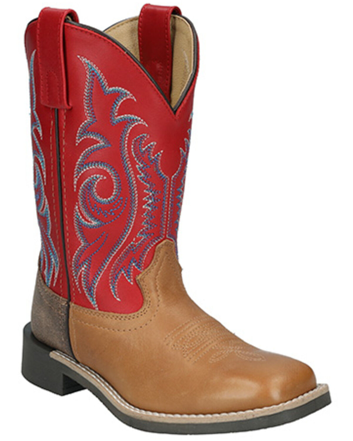 Image #1 - Smoky Mountain Little Boys' Barrett Western Boots - Broad Square Toe, Tan, hi-res
