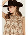 Image #2 - Hooey Women's Southwestern Print Sherpa Lined Vest, Tan, hi-res