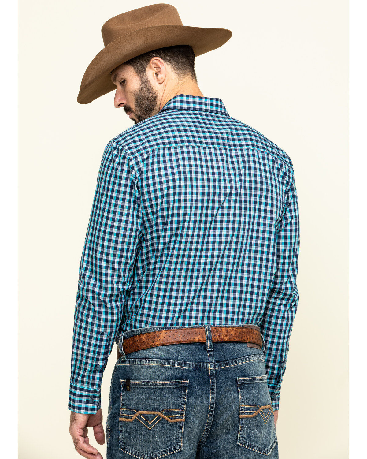 Image #2 - Gibson Men's High Roller Small Plaid Long Sleeve Western Shirt , , hi-res