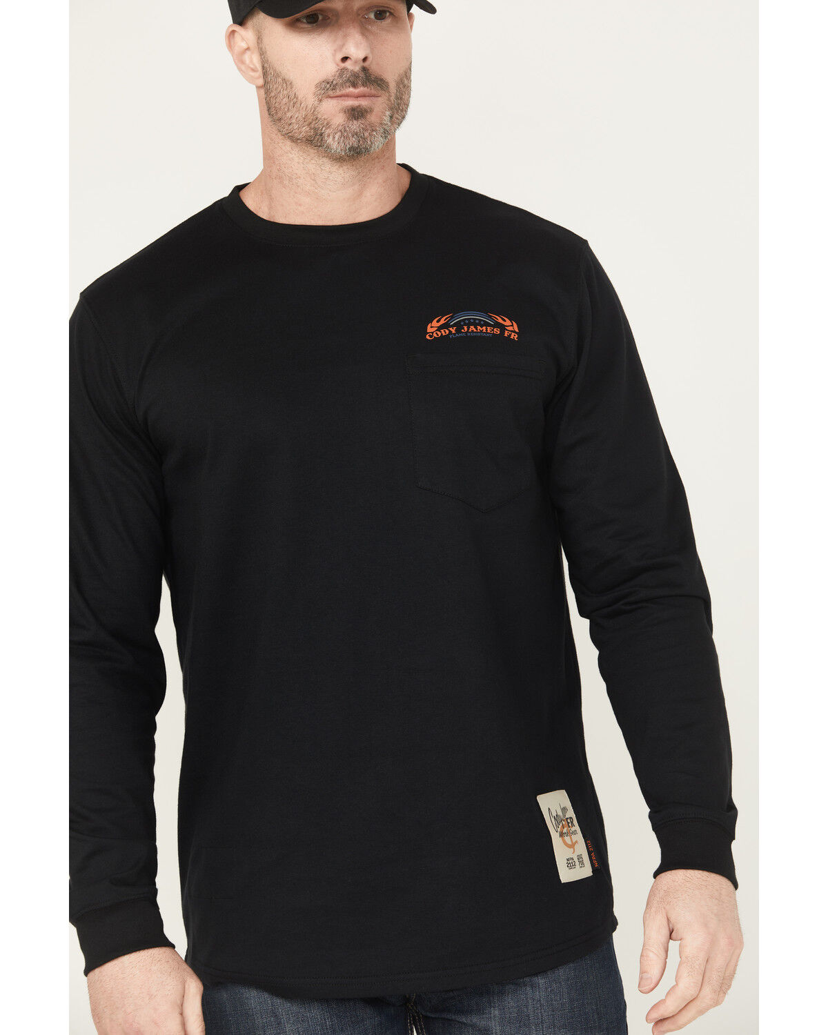 Image #4 - Cody James Men's FR Bull Long Sleeve Graphic Work T-Shirt, Black, hi-res