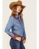 Scully Women's Floral Tooled Embroidered Long Sleeve Pearl Snap Western Shirt, Red, hi-res