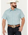 Image #1 - Rodeo Clothing Men's Boot Barn Exclusive Medallion Print Short Sleeve Pearl Snap Western Shirt, Teal, hi-res